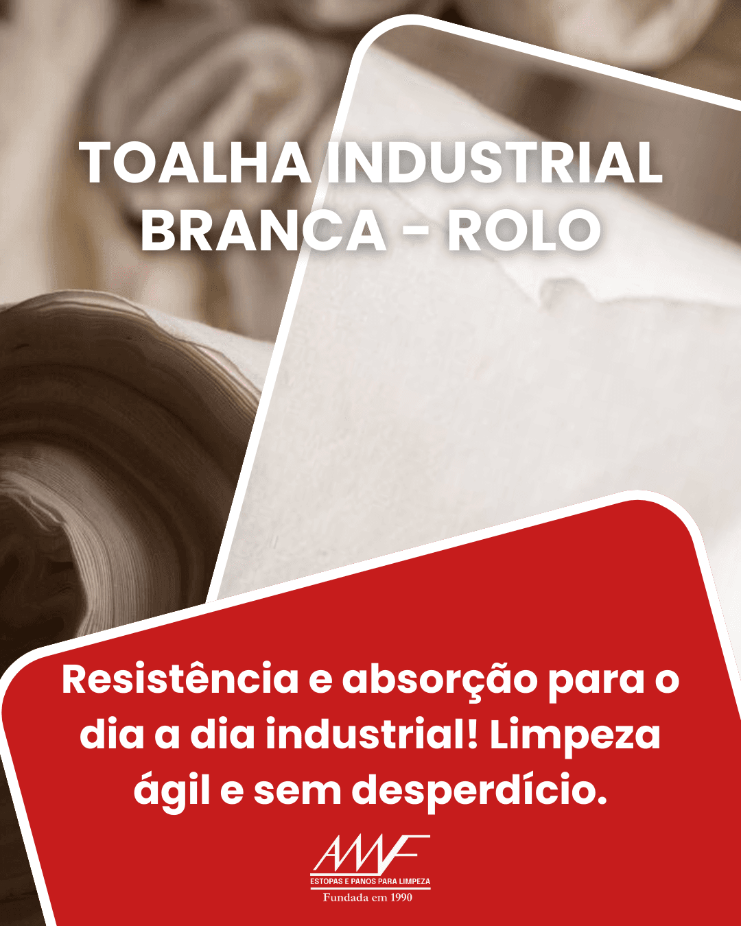 Toalha Industrial Branca – Rolo