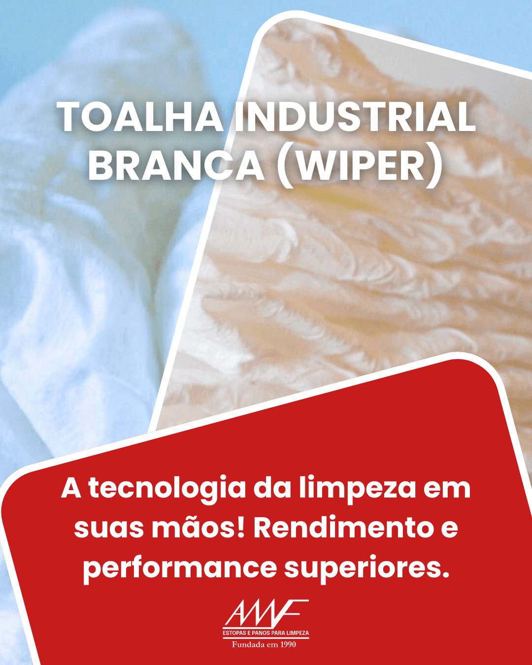 Toalha Industrial Branca (Wiper)