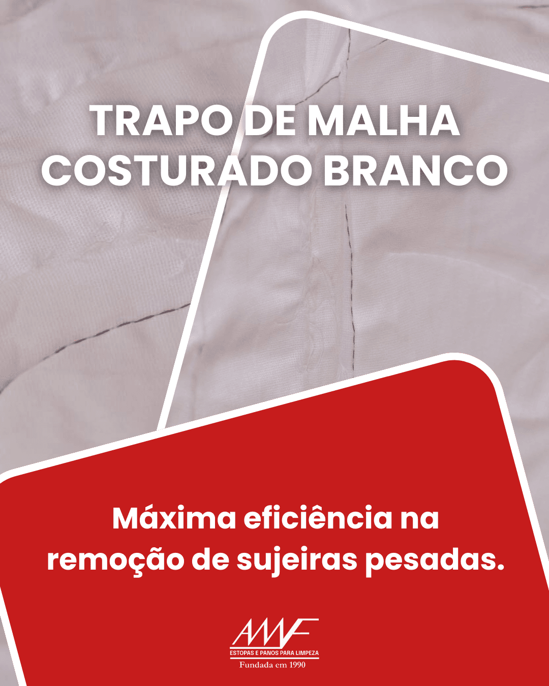 Trapo de Malha Costurado Branco